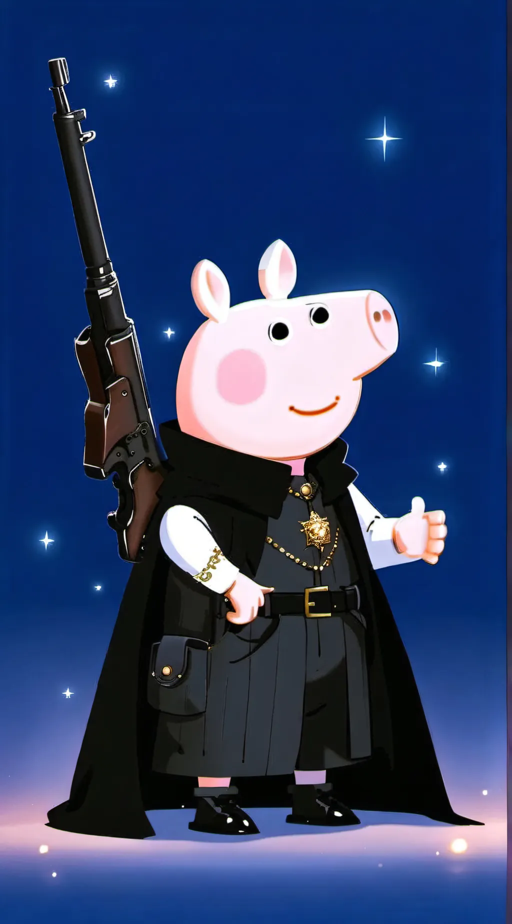 ai character: gunner peppa pig background