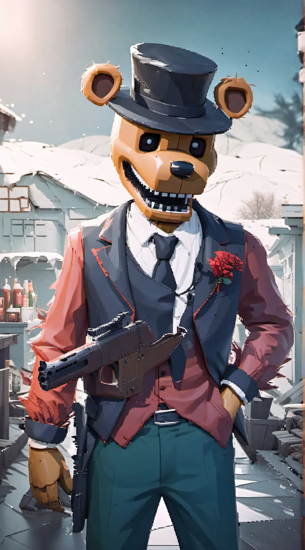ai character: Fnaf Freddy  background