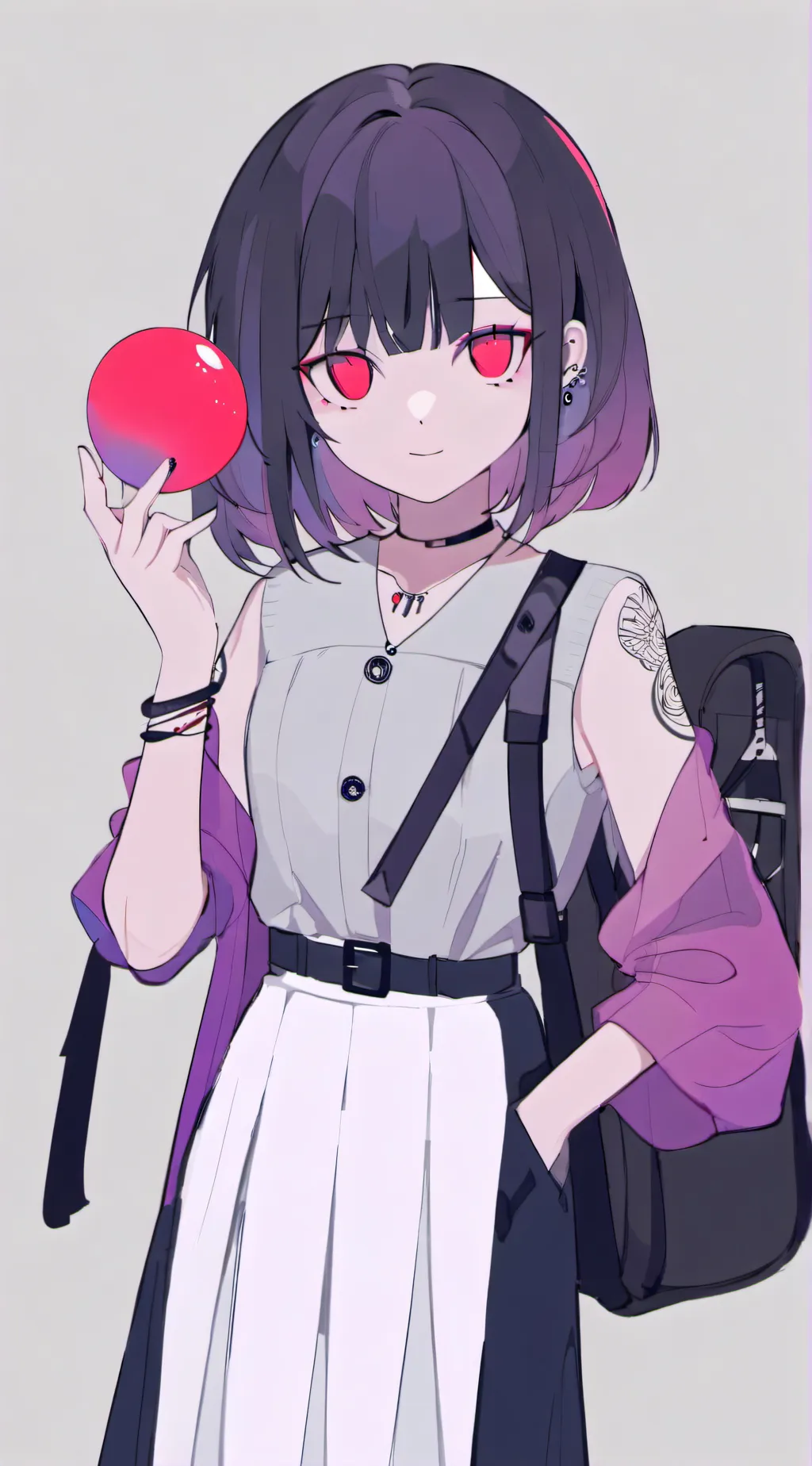 ai character: Red background
