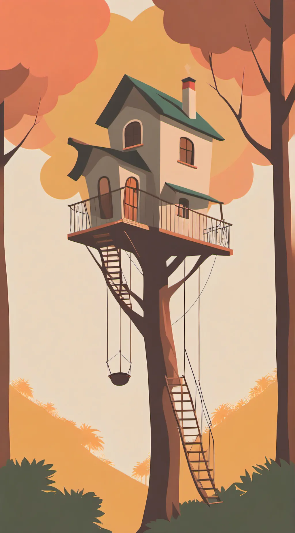 ai character: Treehouse background