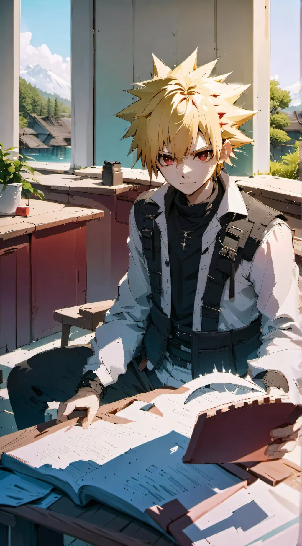 ai character: Katsuki bakugo background
