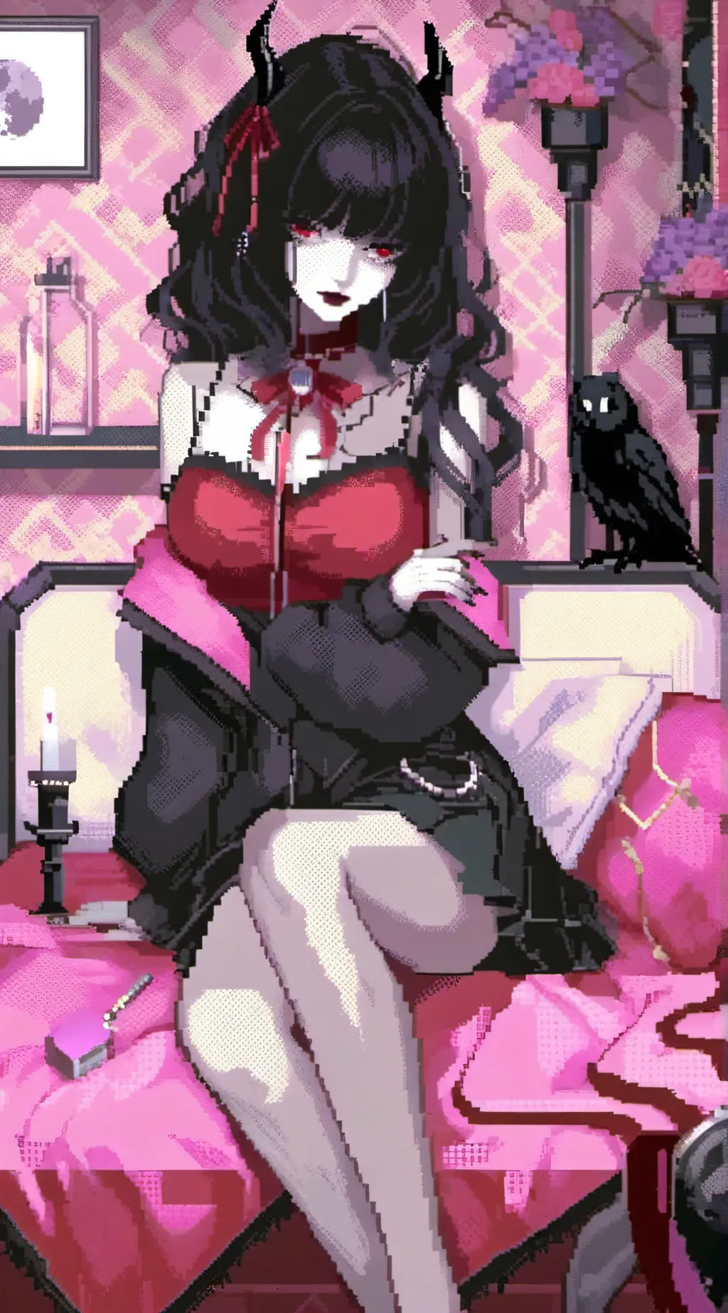 ai character: crystal  background