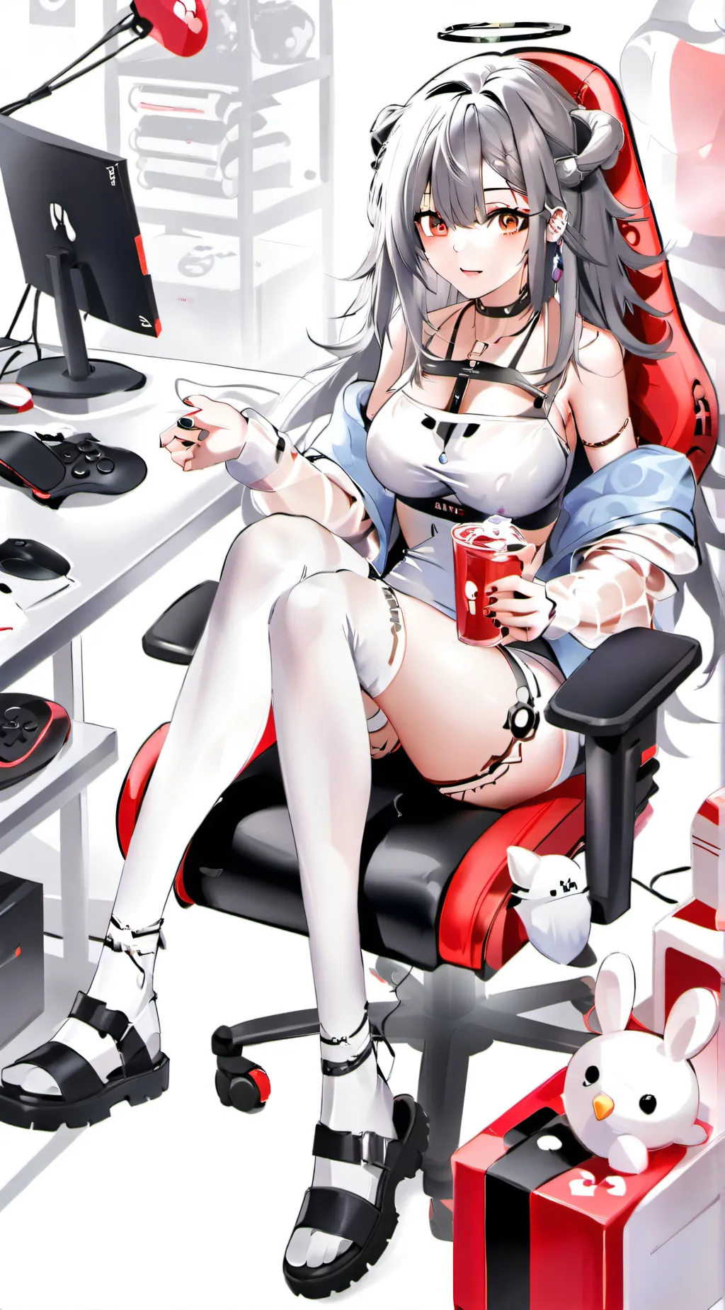 ai character: Amber background