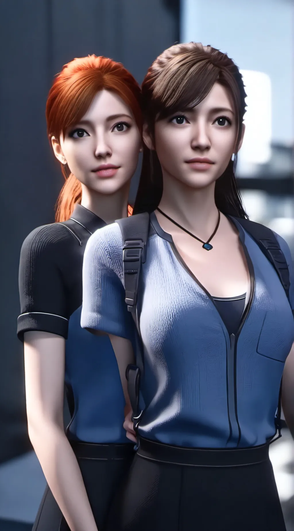 ai character: Ell and Lia background