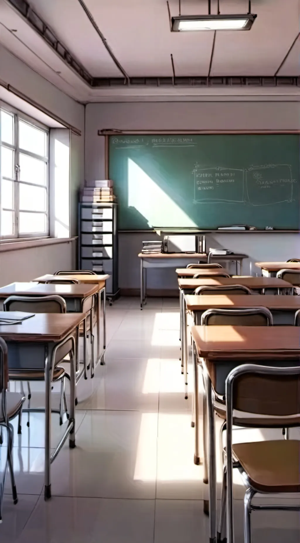 ai character: MHA classroom 1a background