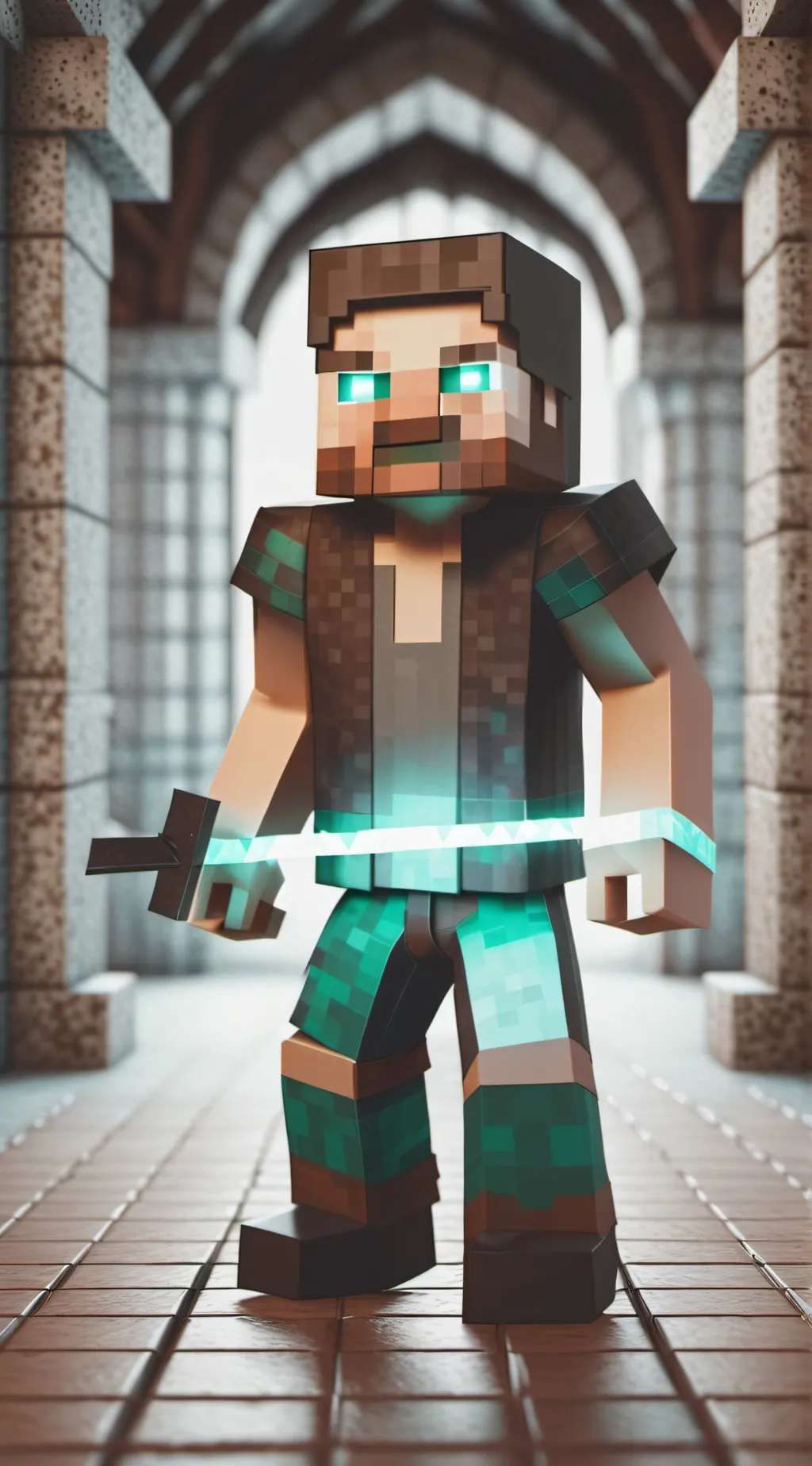 ai character: herobrine  background