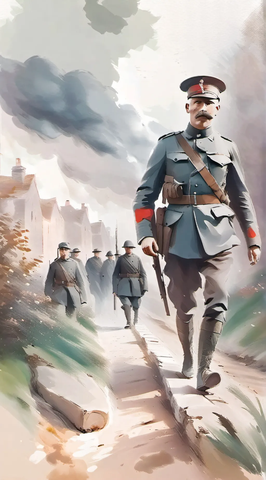 ai character: country balls ww1 background