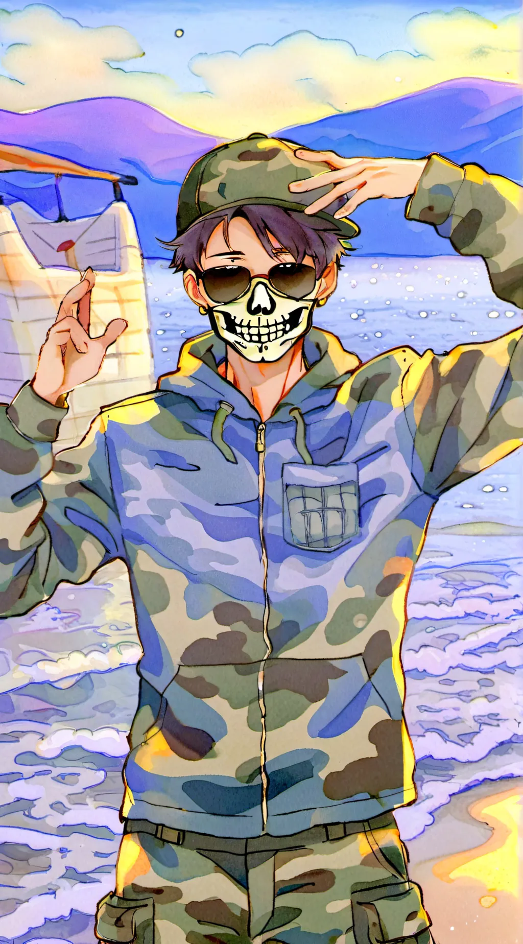 ai character: superbean background