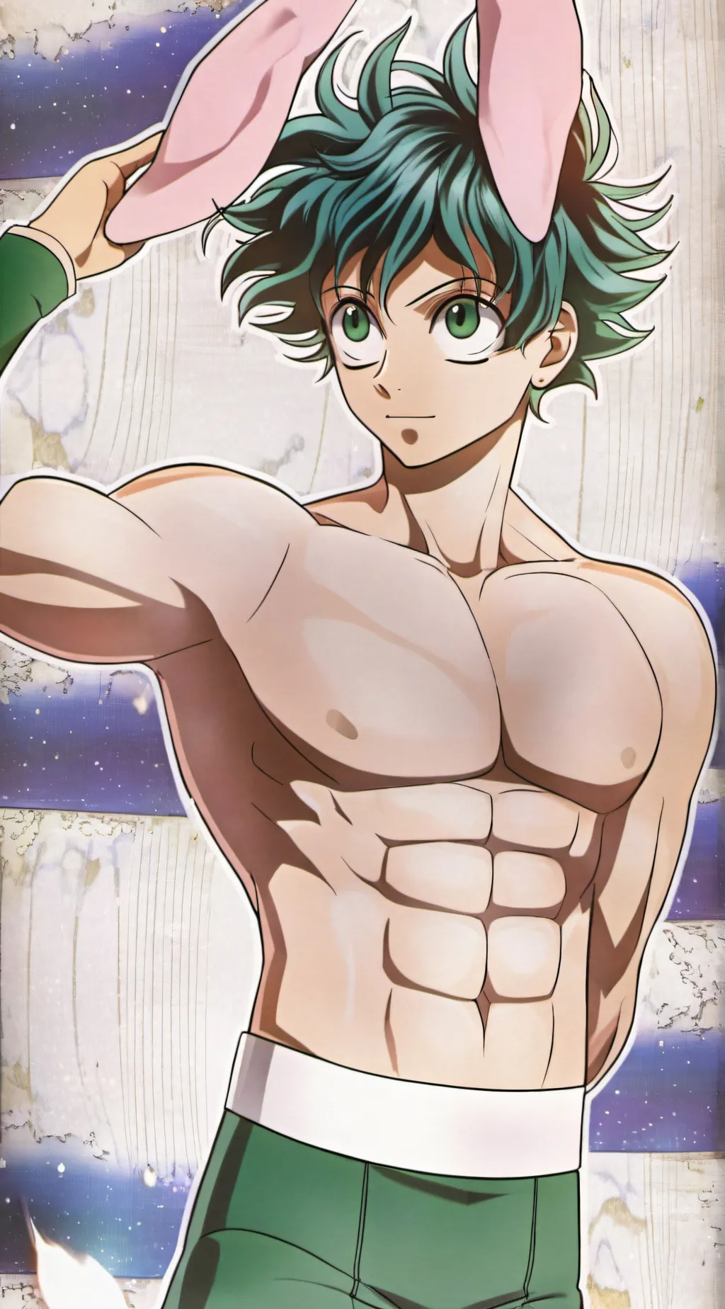 ai character: Izuku as a bunny? background
