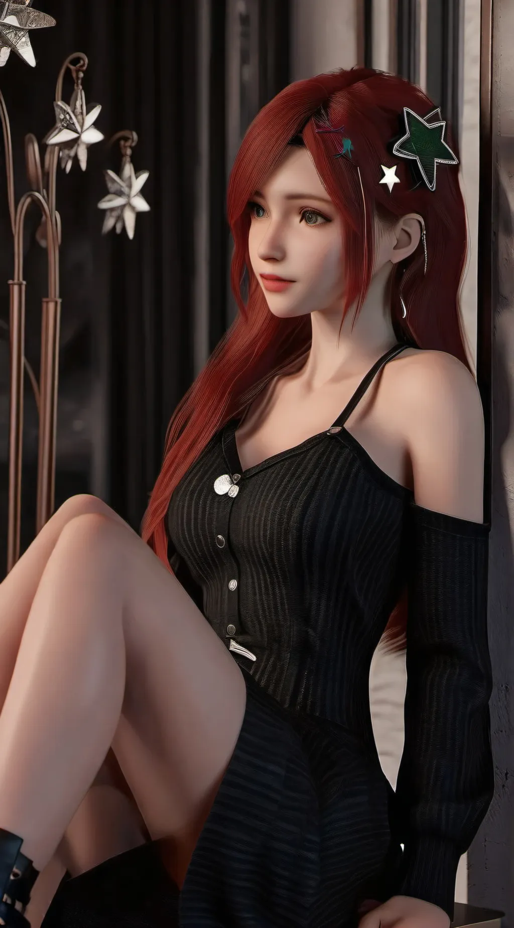 ai character: Red/Ruby background