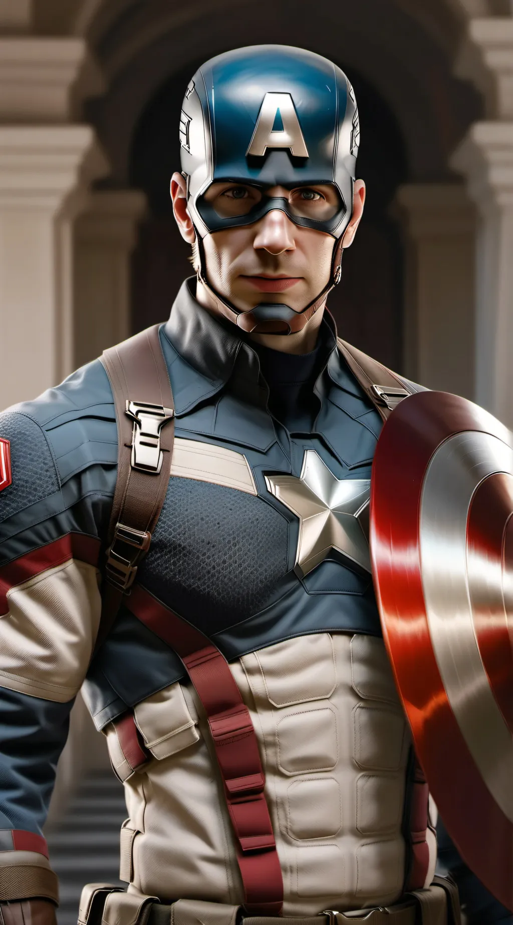 ai character: Steve rodgers! background