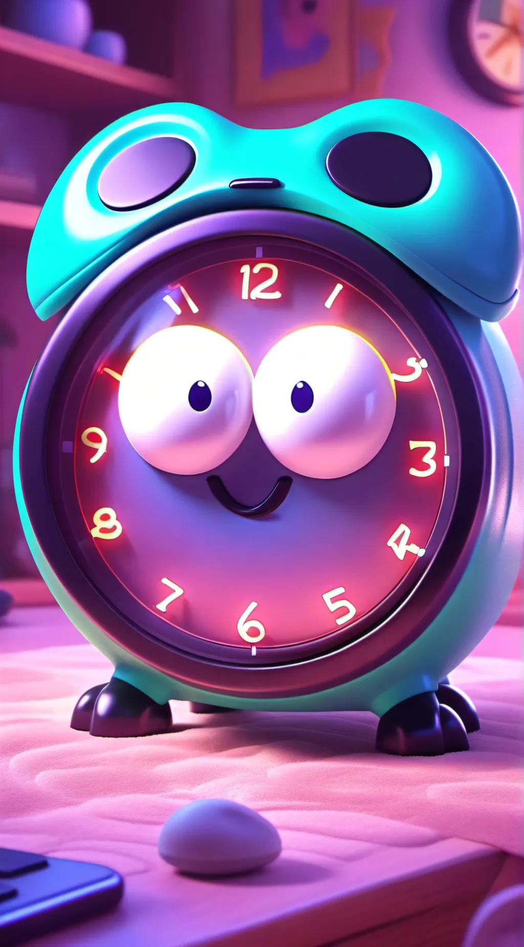 ai character: Clock background