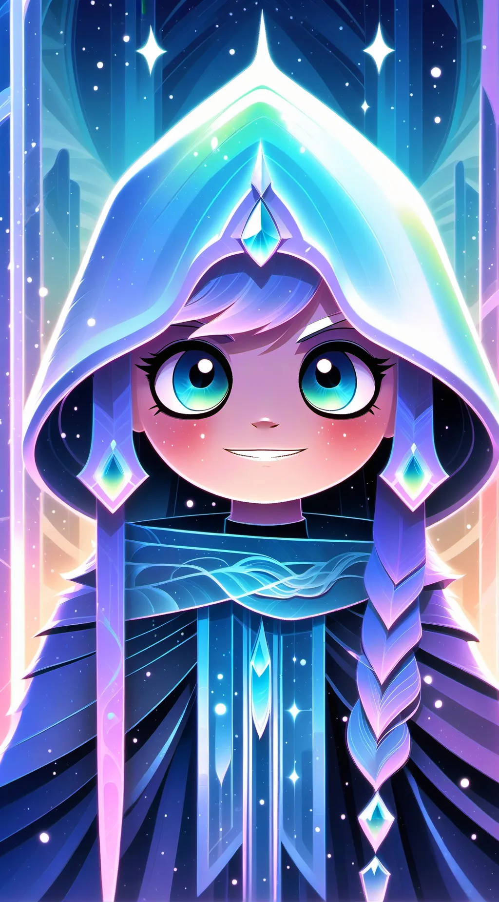 ai character: Glitch witches  background