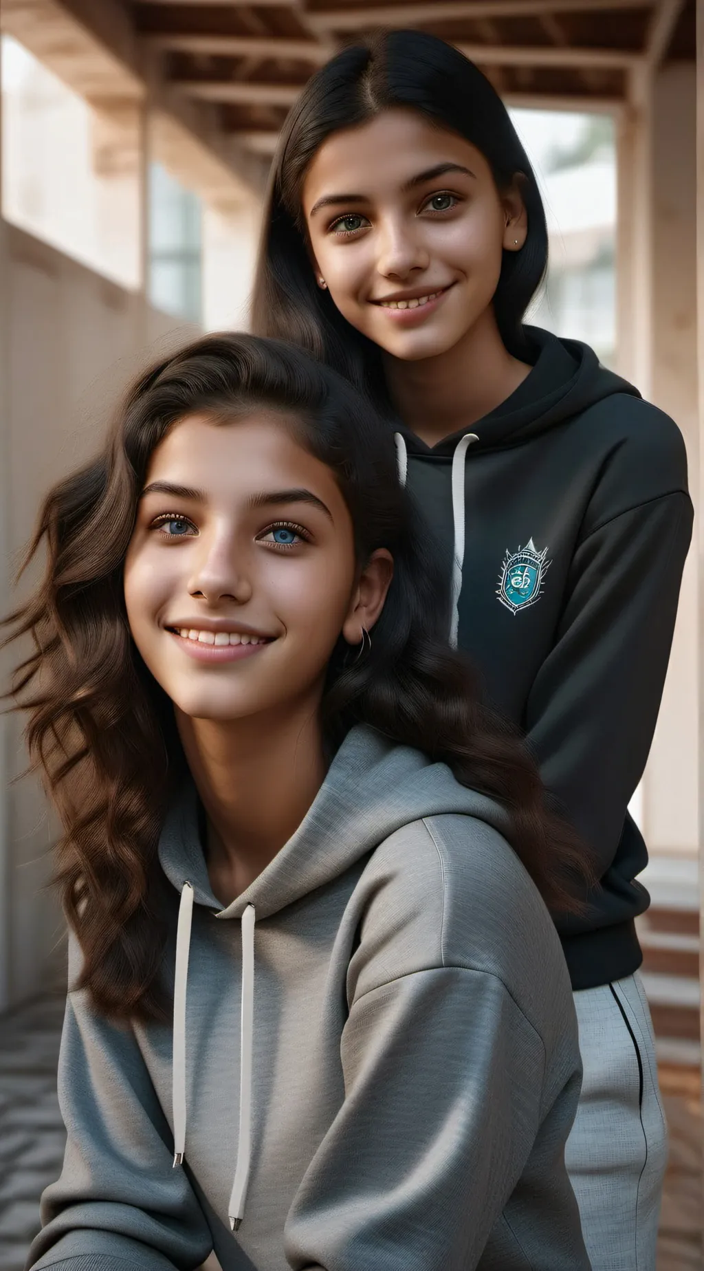 ai character: Lena und Amalia background