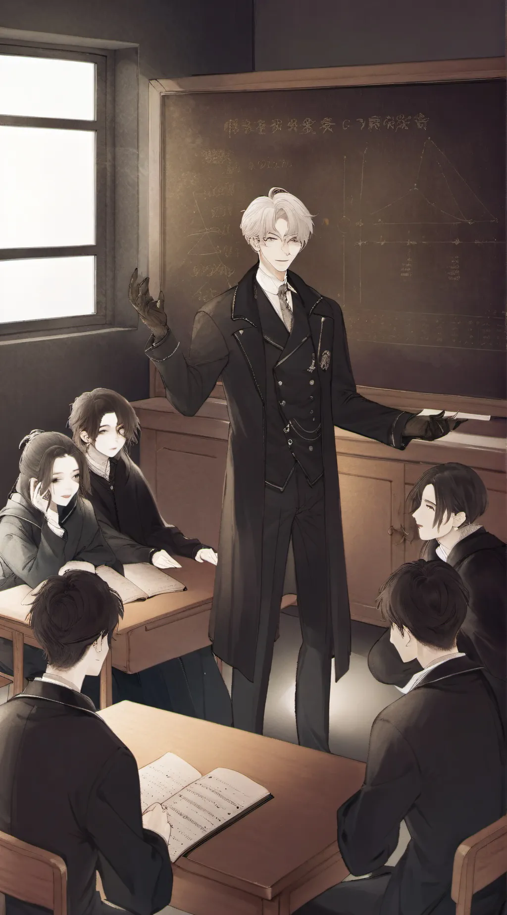 ai character: School roast B. background