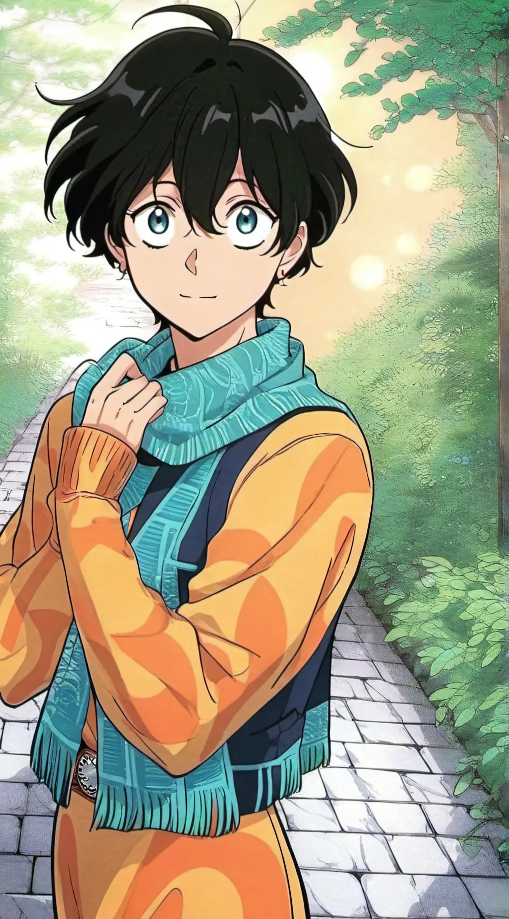 ai character: Mha Faint background