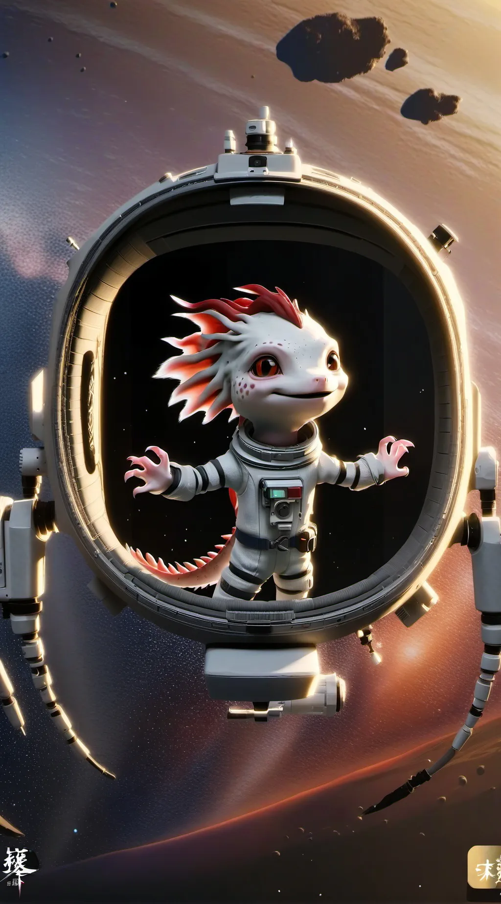 ai character: The axolotl  background