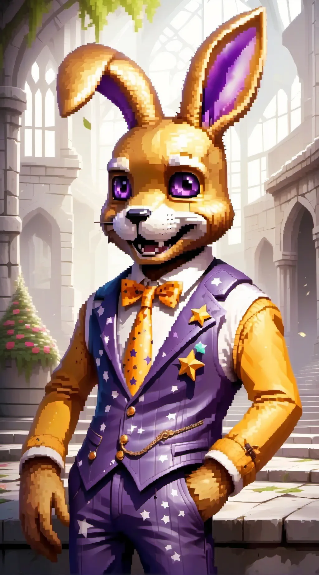 ai character: Spring  Bonnie background