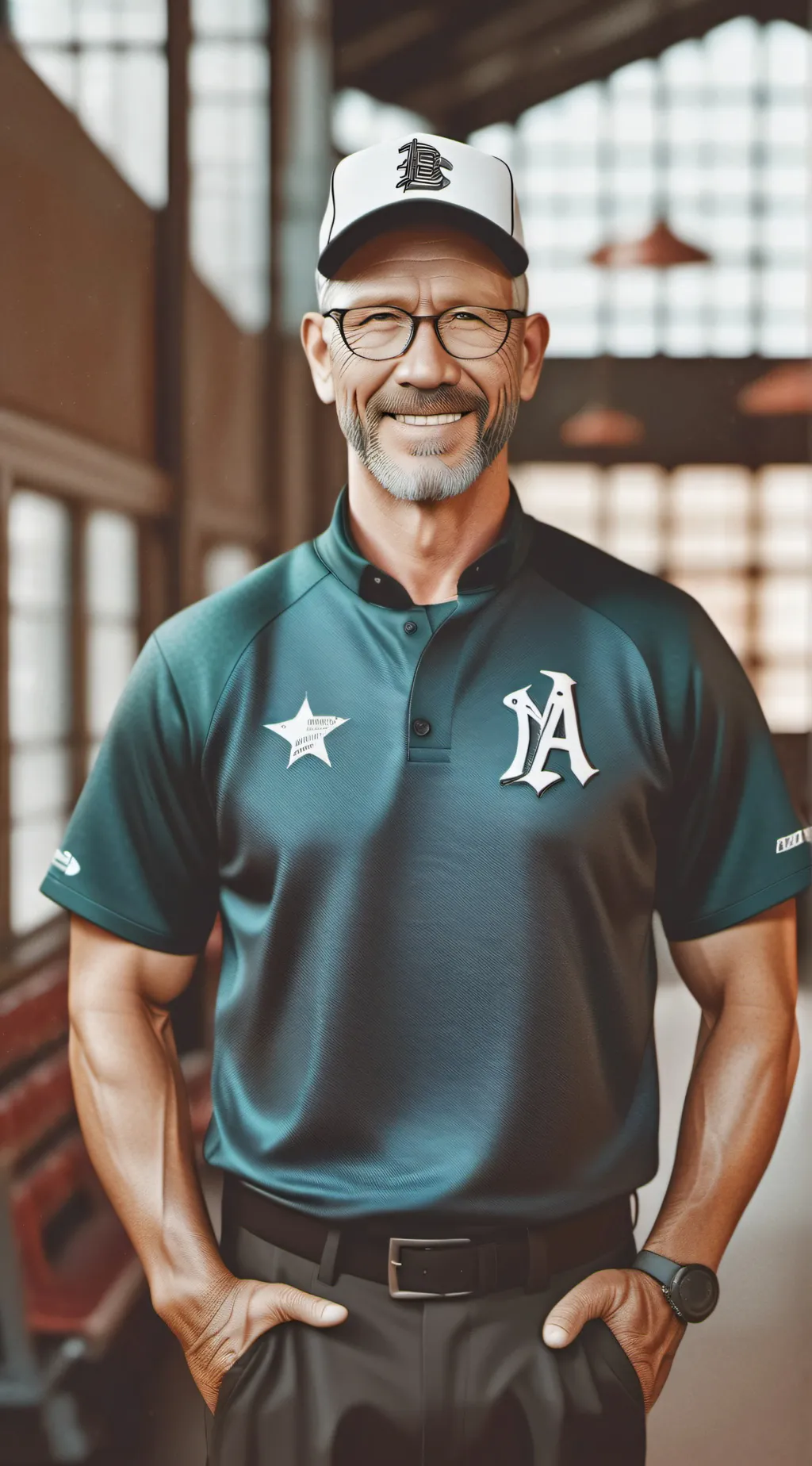 ai character: Matt baseballcoach background