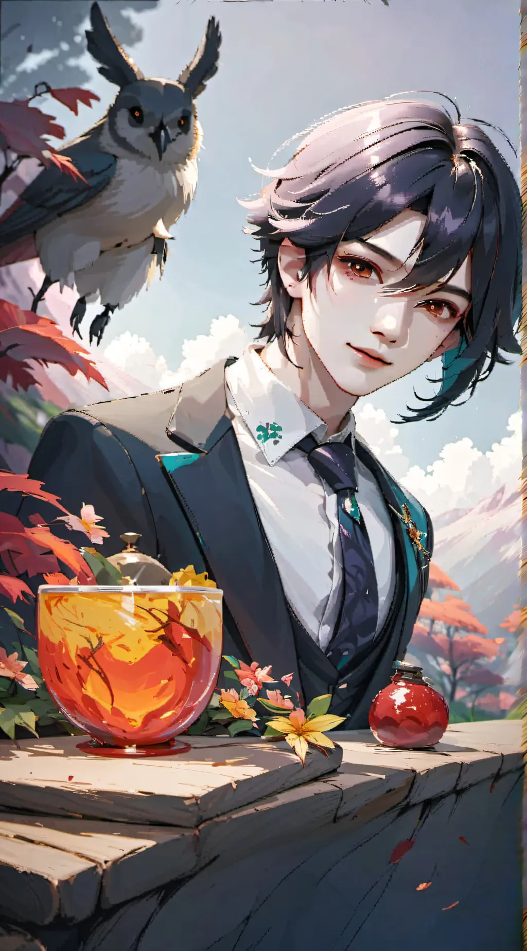 ai character: Micheal  background
