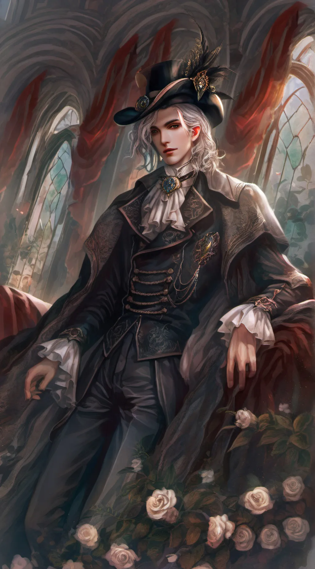 ai character: Nicholas Burgandy background