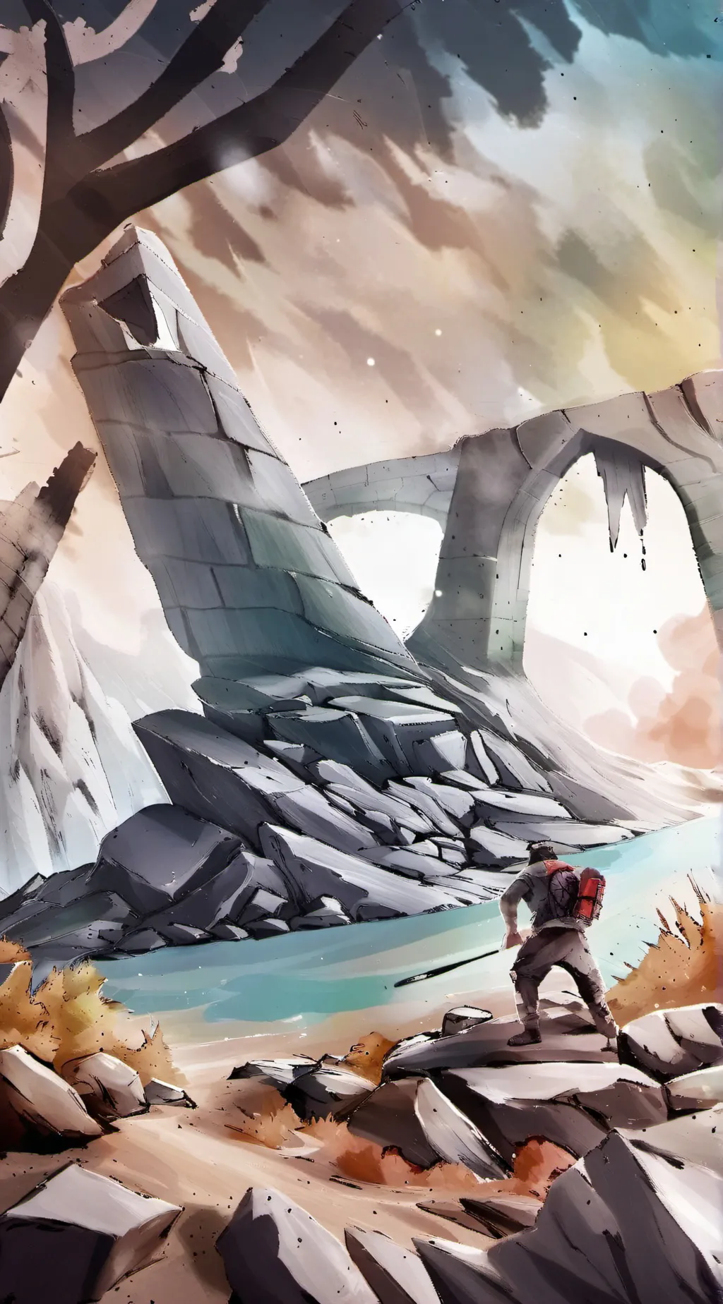 ai character: apocalyptic world background