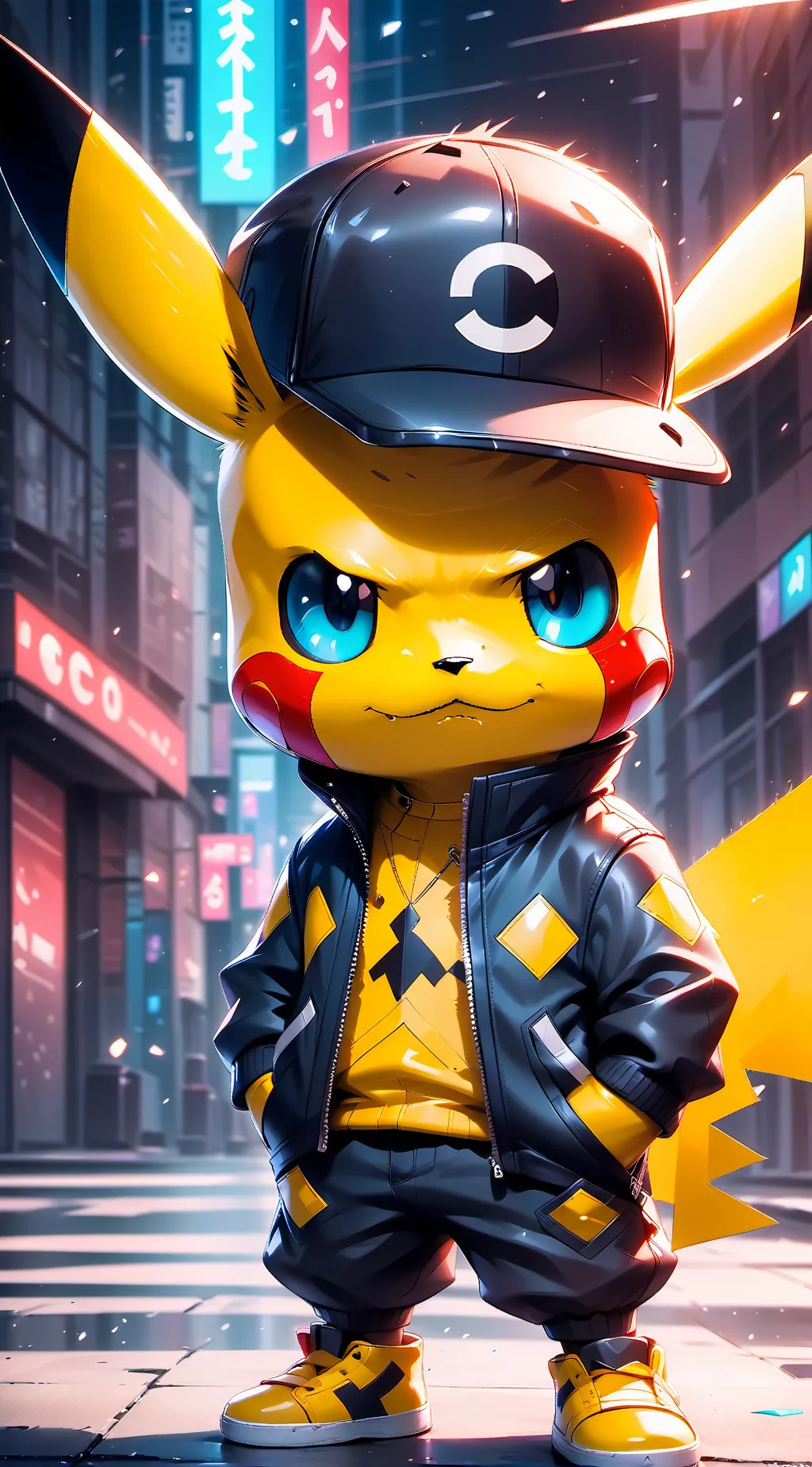 ai character: Pikachu 😜⚡️  background