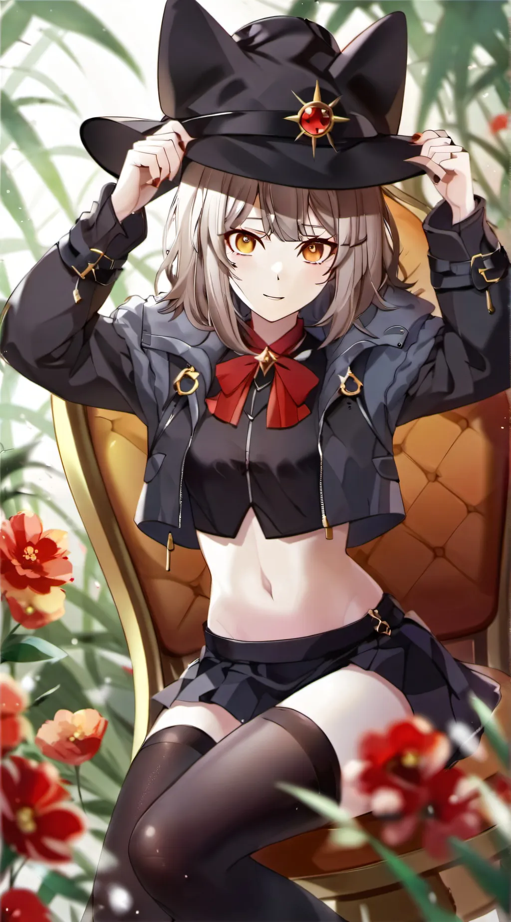 ai character: Amber background