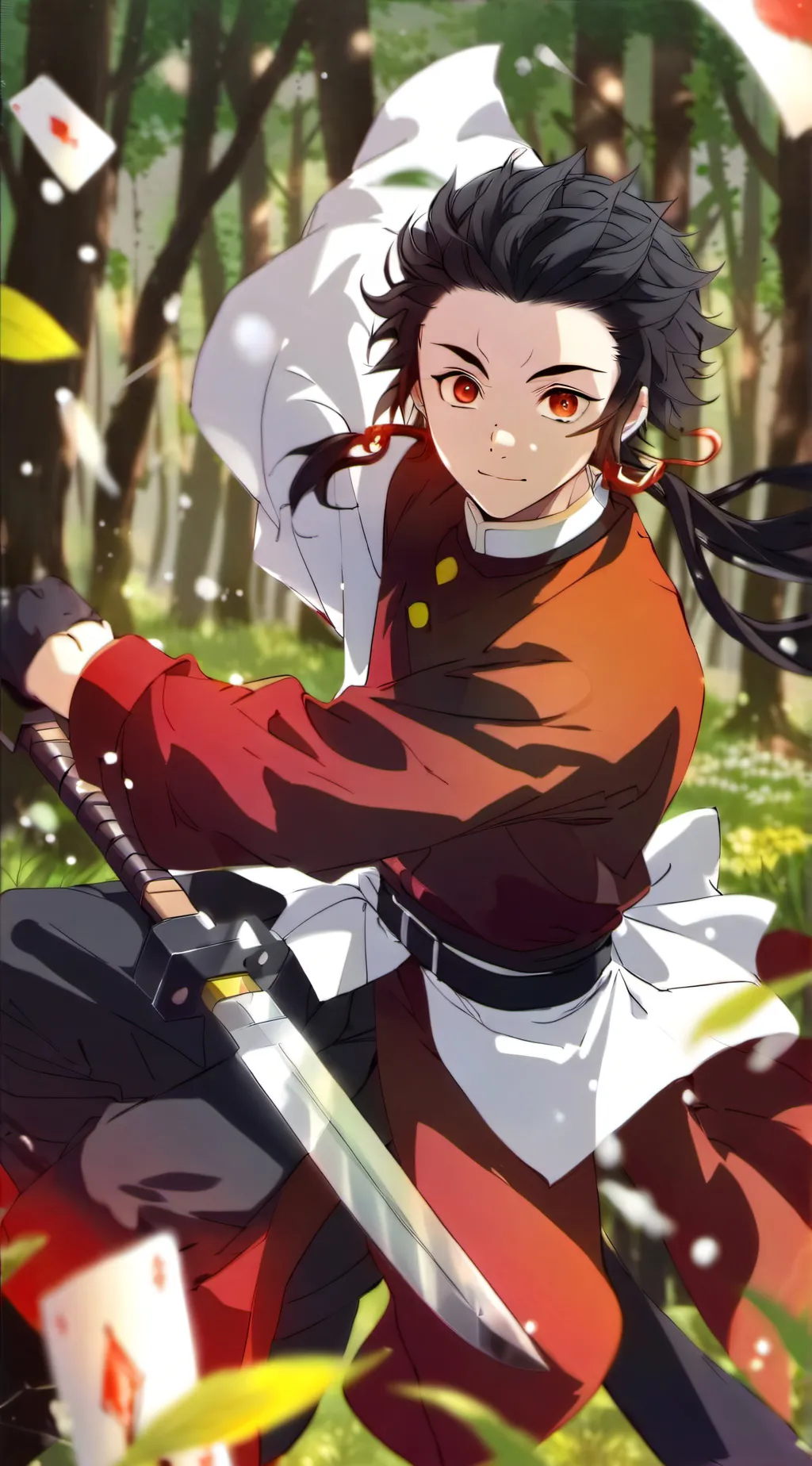 ai character: demon slayer  background