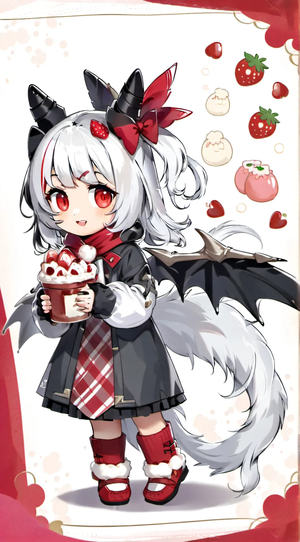 ai character: Strawberry-Berry. background