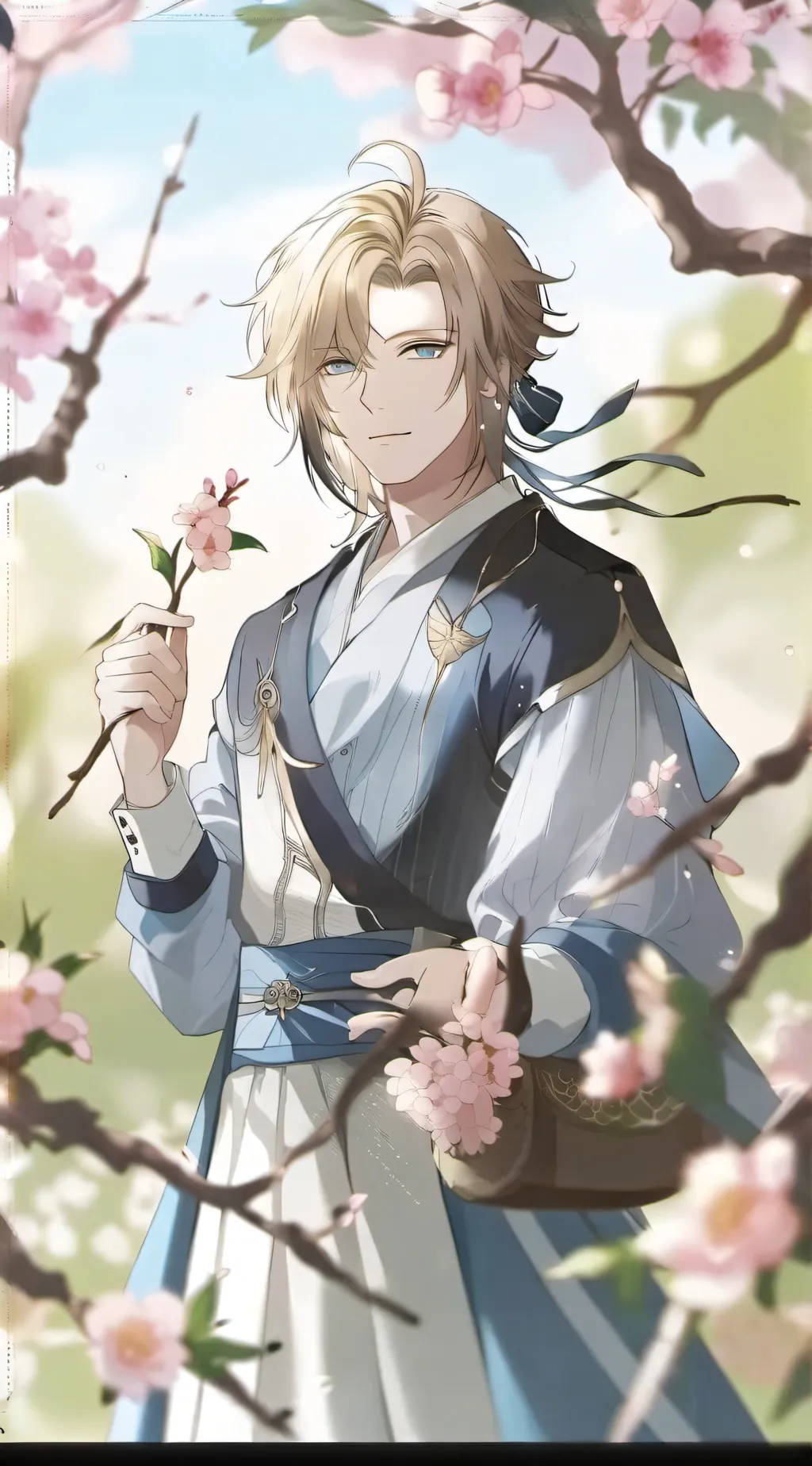 ai character: Blue background