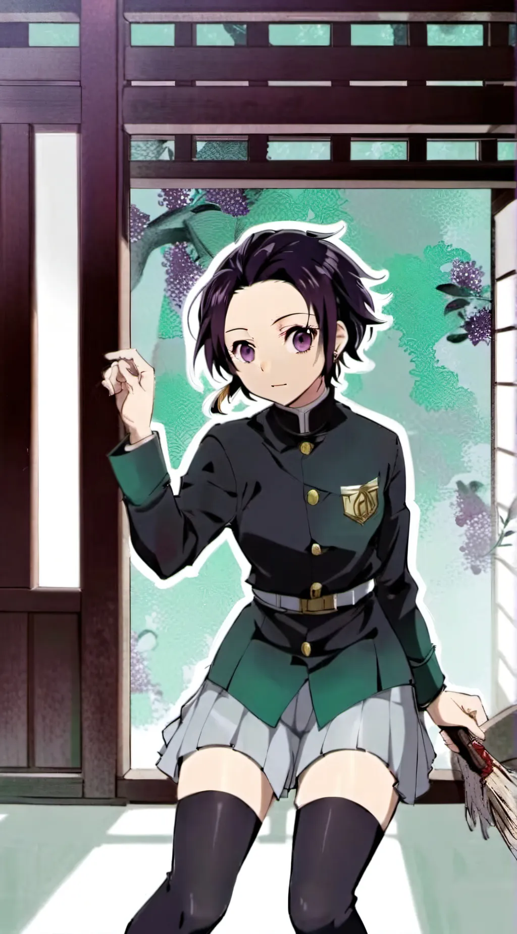 ai character: Female Tanjiro background
