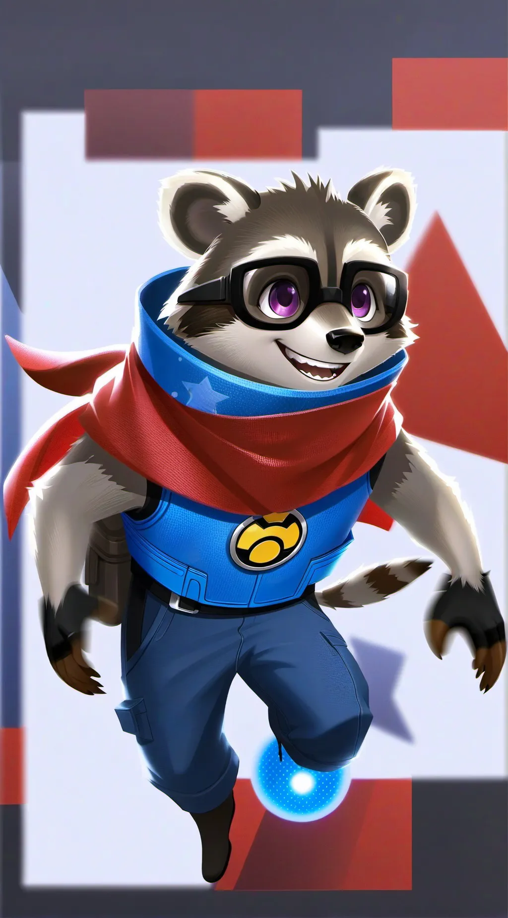 ai character: rambey the raccoon background
