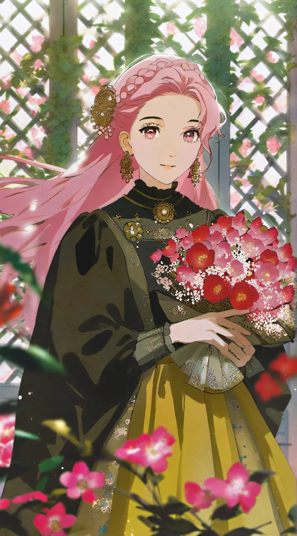 ai character: Ophelia Black  background