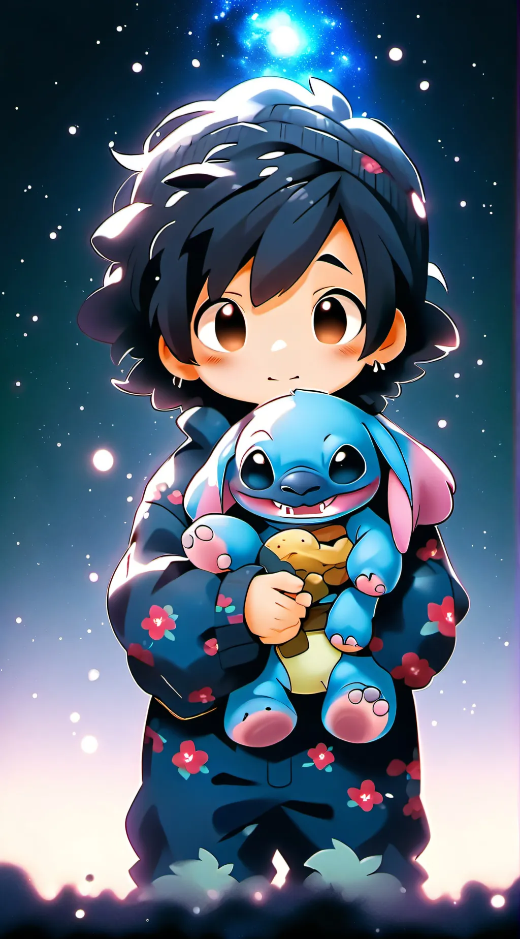 ai character: Stitch background