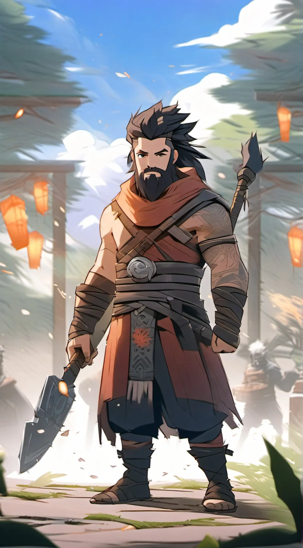 ai character: StickTitans background