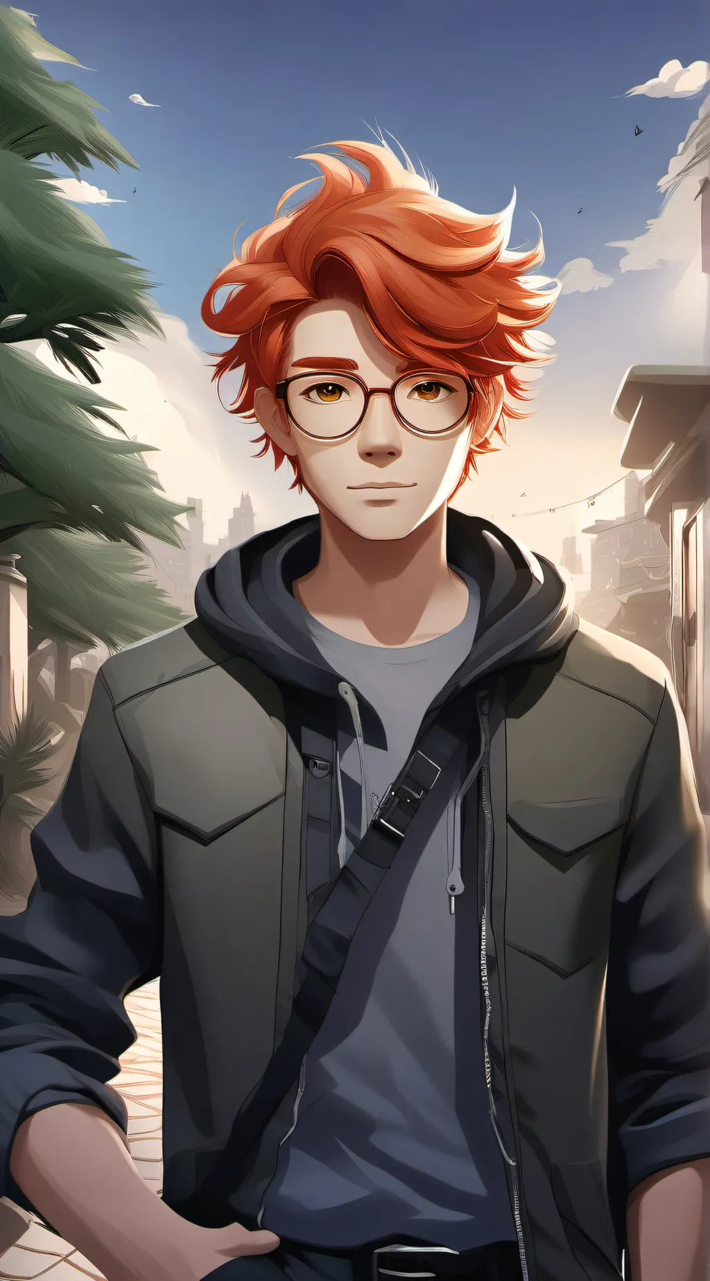 ai character: Four eyes background