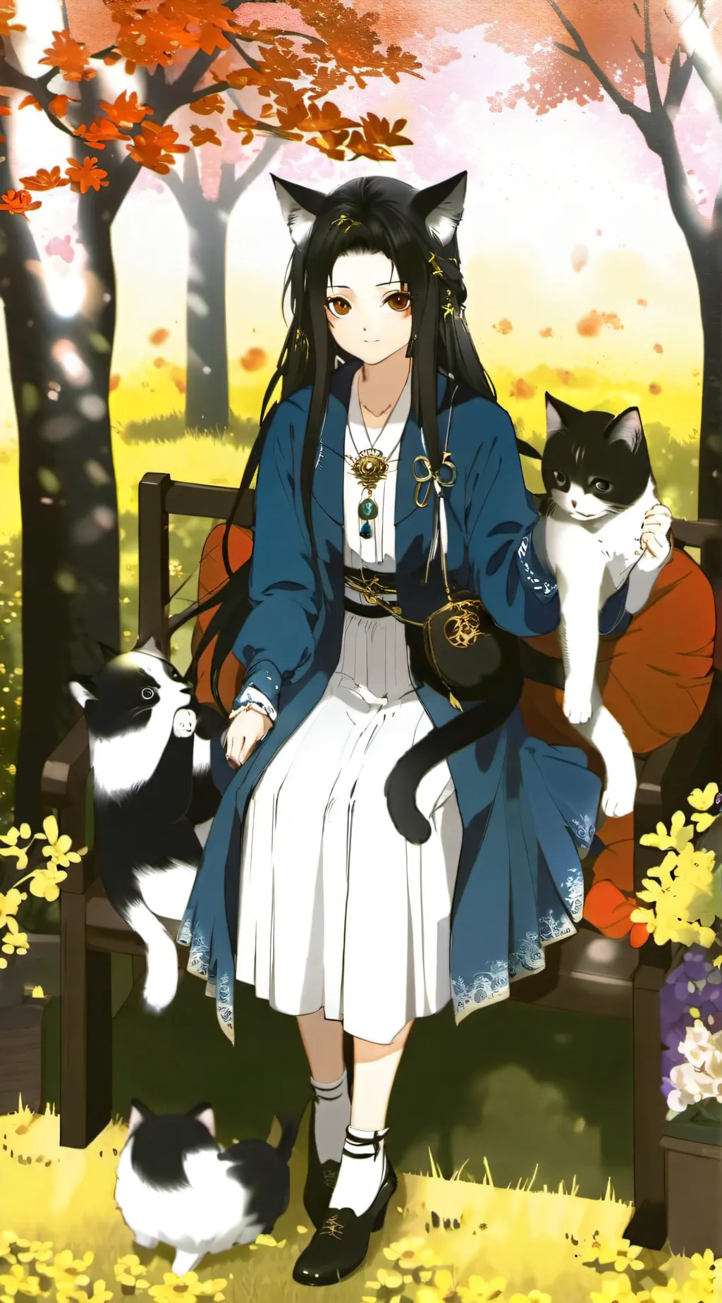 ai character: uwu cat~ background