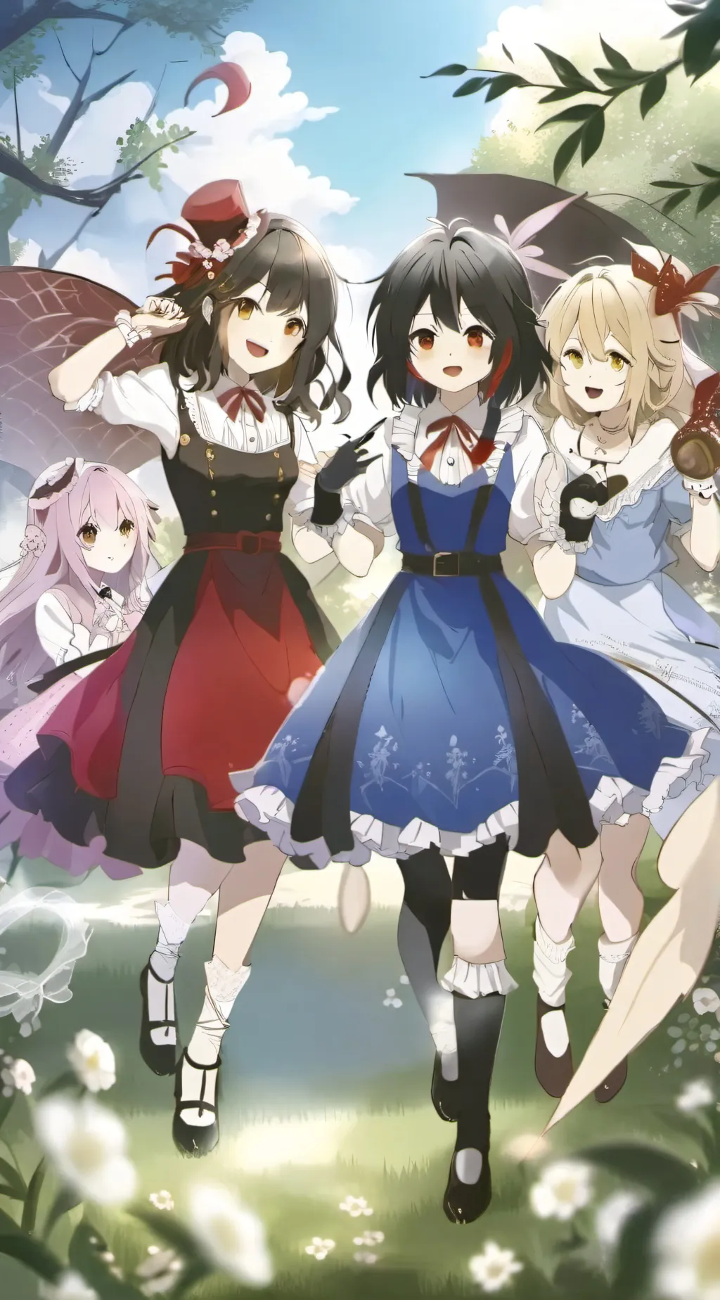 ai character: 4 Vampire Girls  background