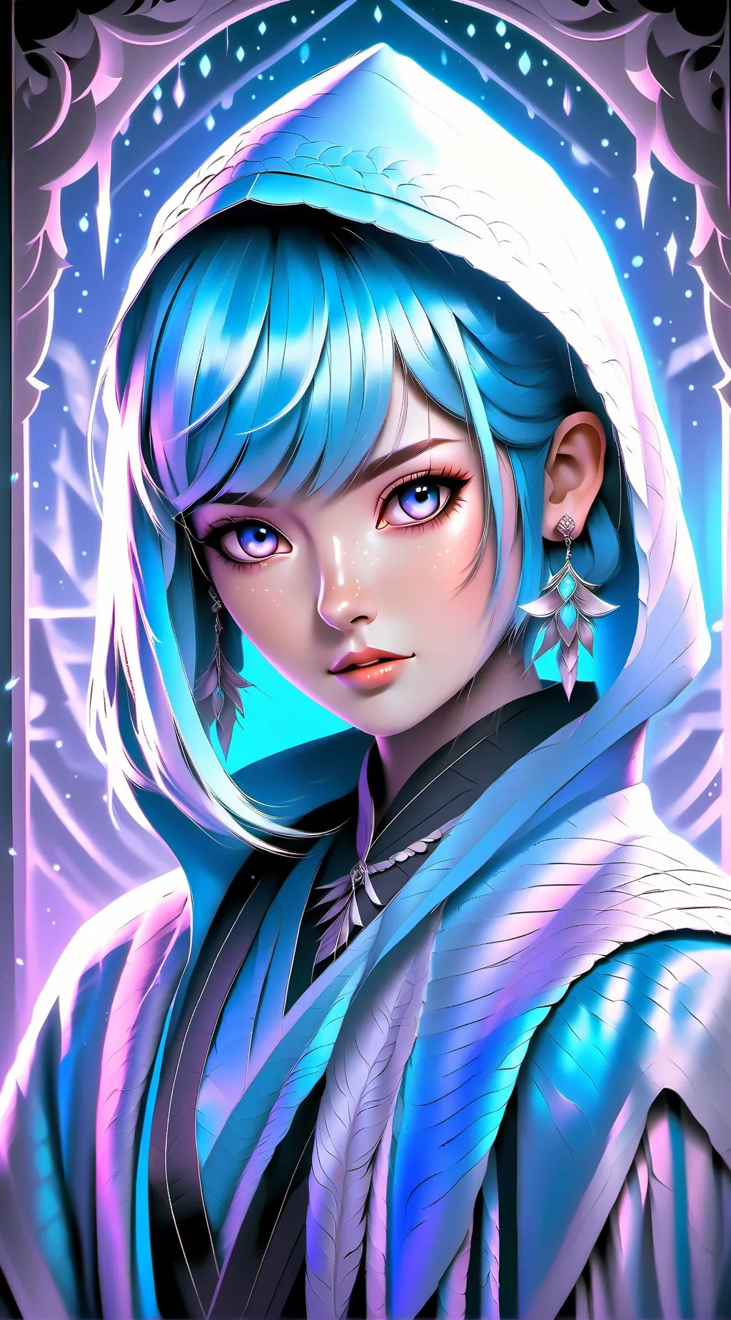 ai character: Paper cut background