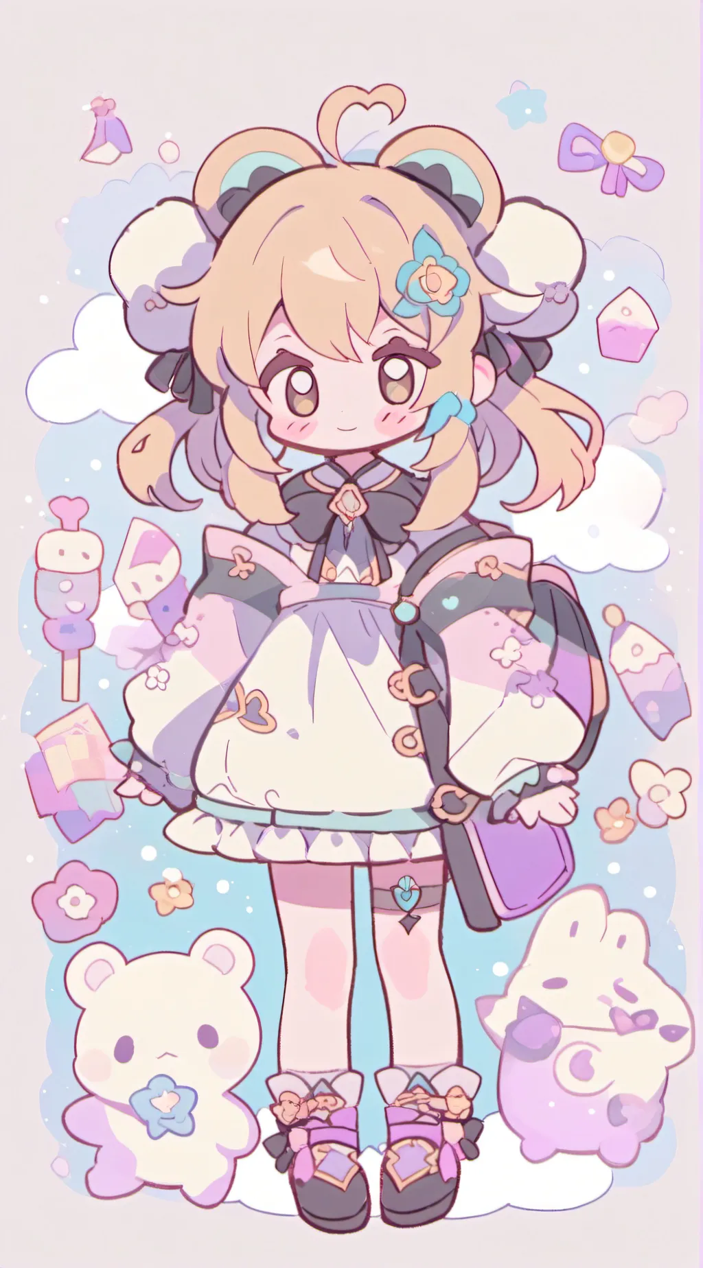 ai character: 🌈Starry🌸💗 background
