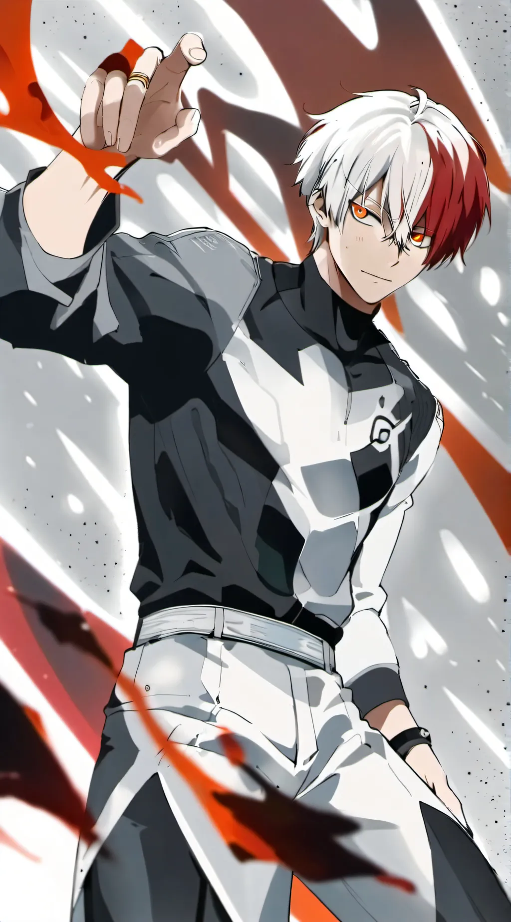 ai character: Shoto Todoroki background