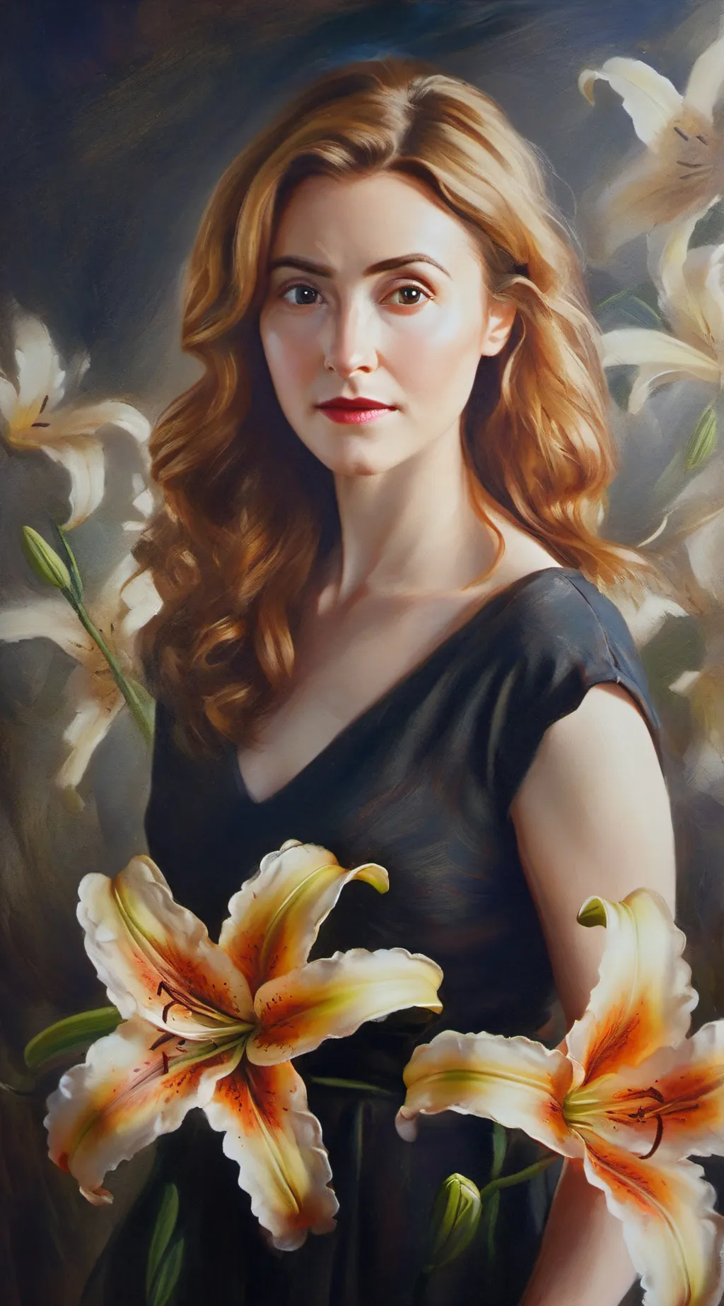 ai character: Lily Potter ￼ background