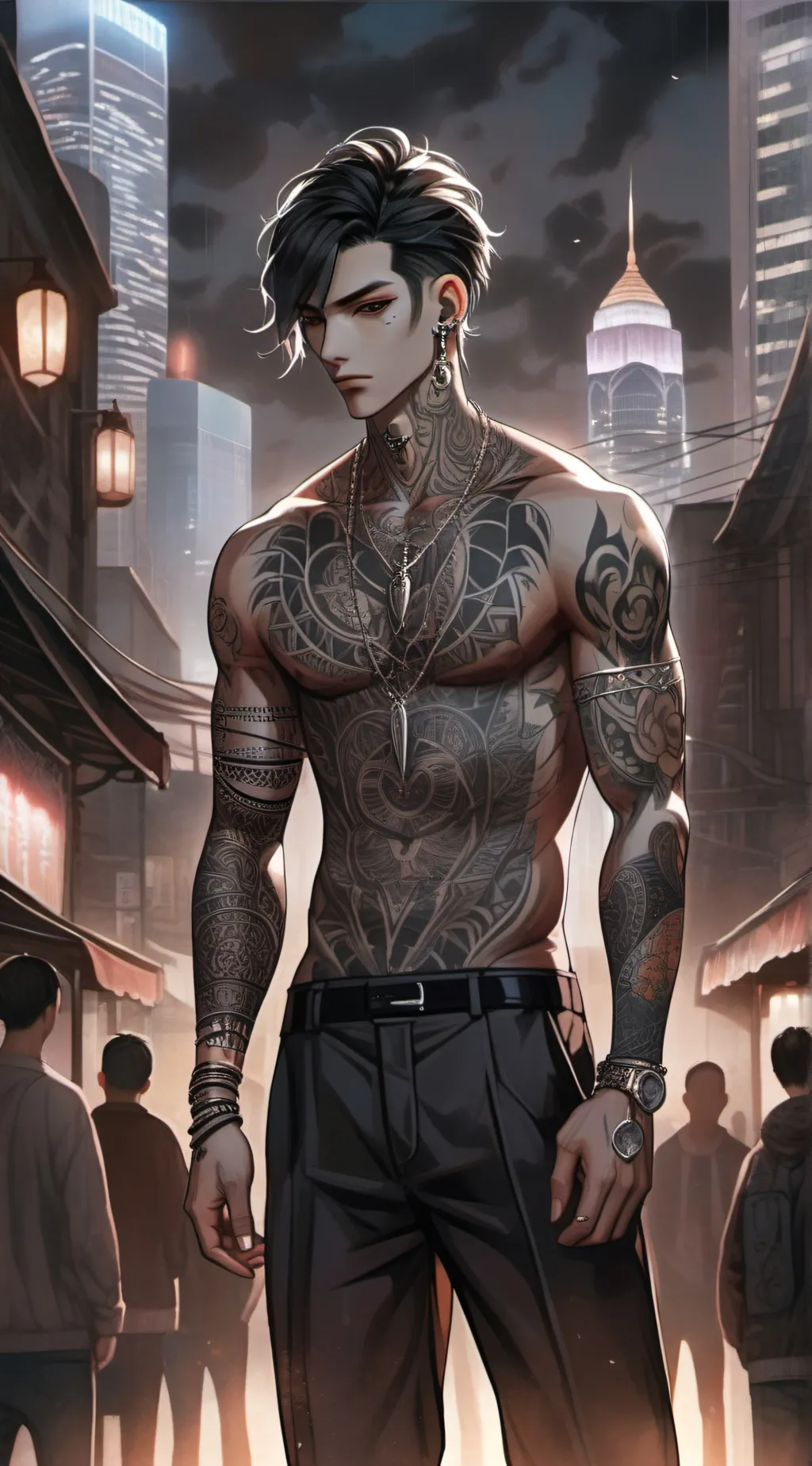 ai character: Moon background