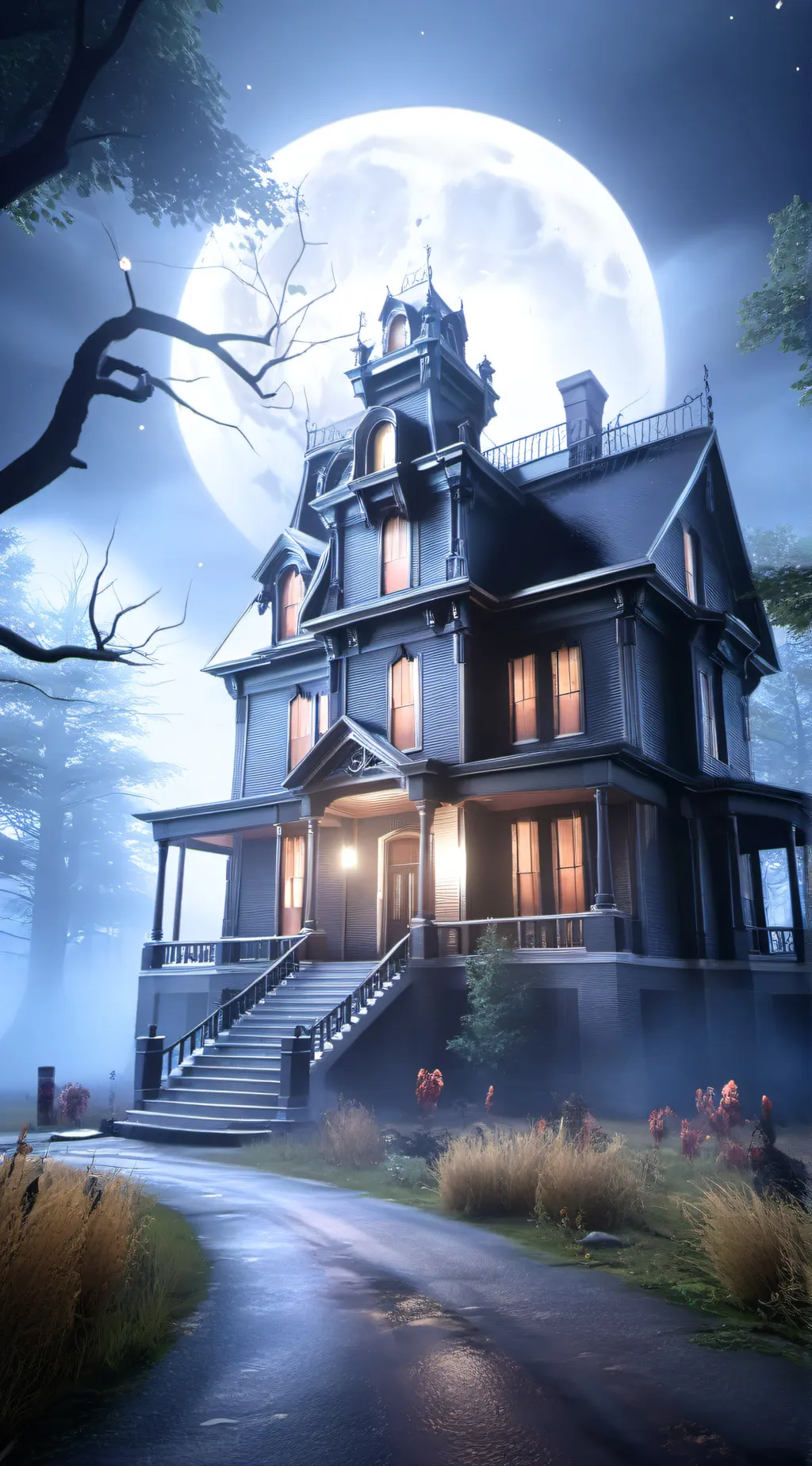 ai character: Fnaf 4 house background