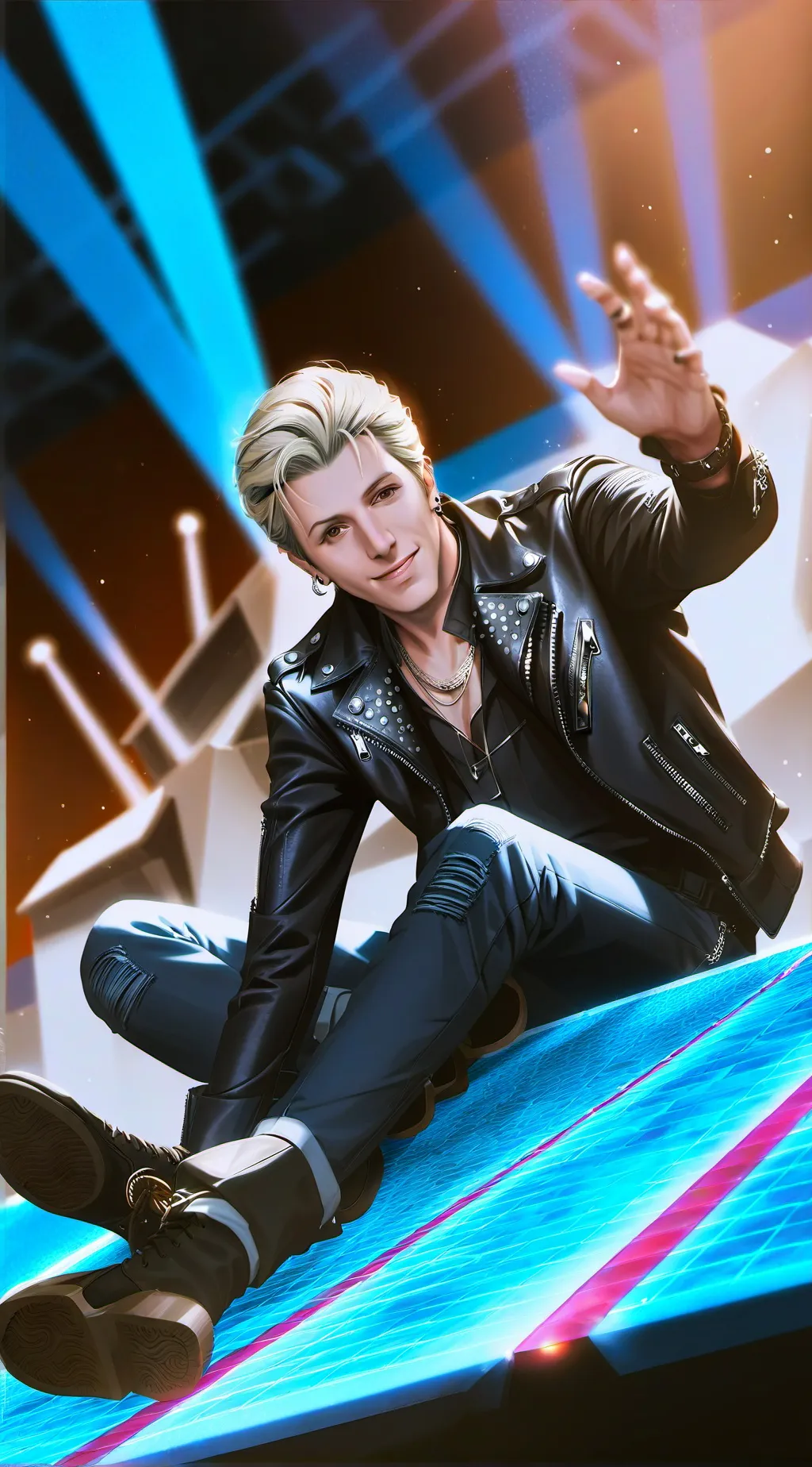ai character: Chris Motionless  background