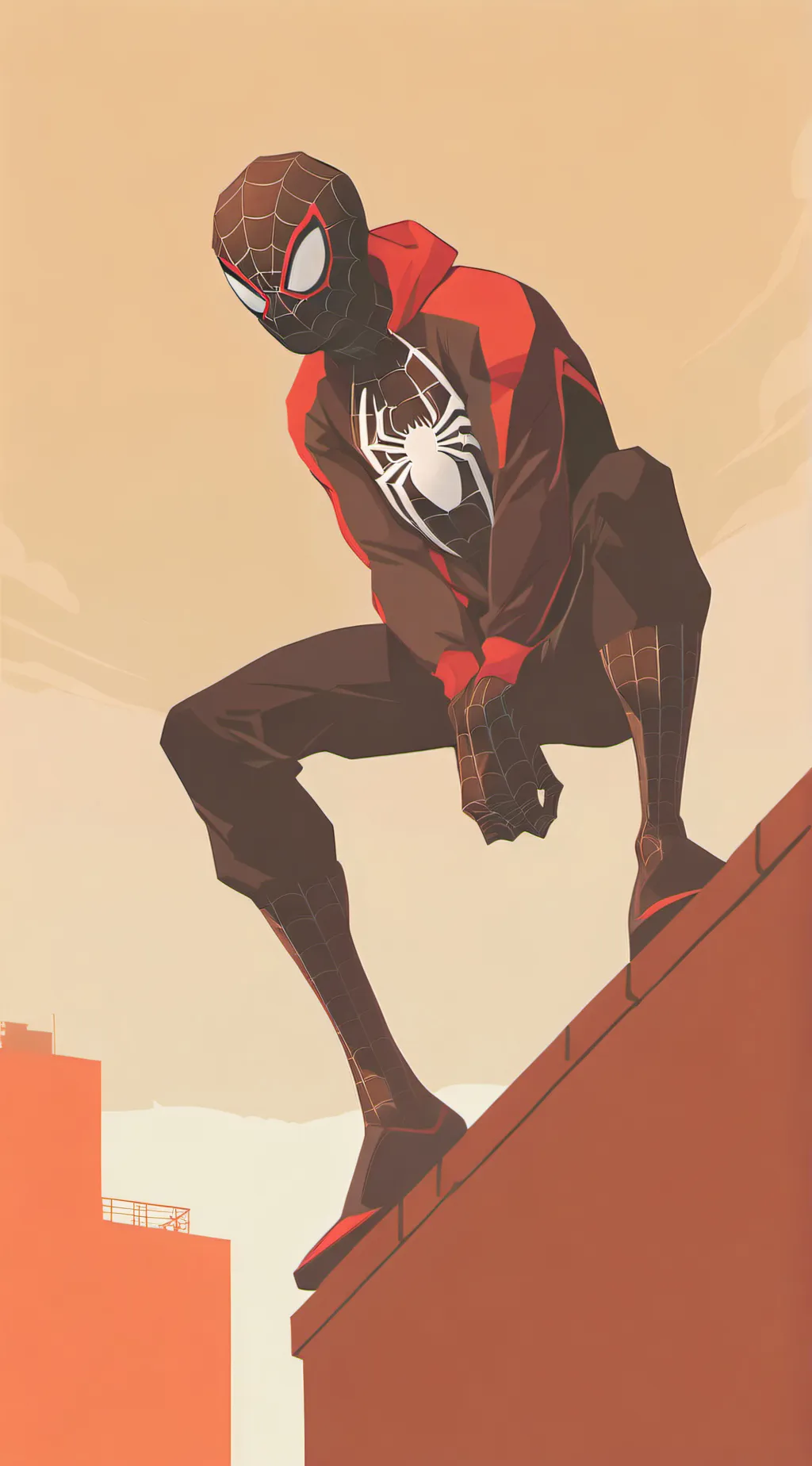 ai character: Miles Morales  background