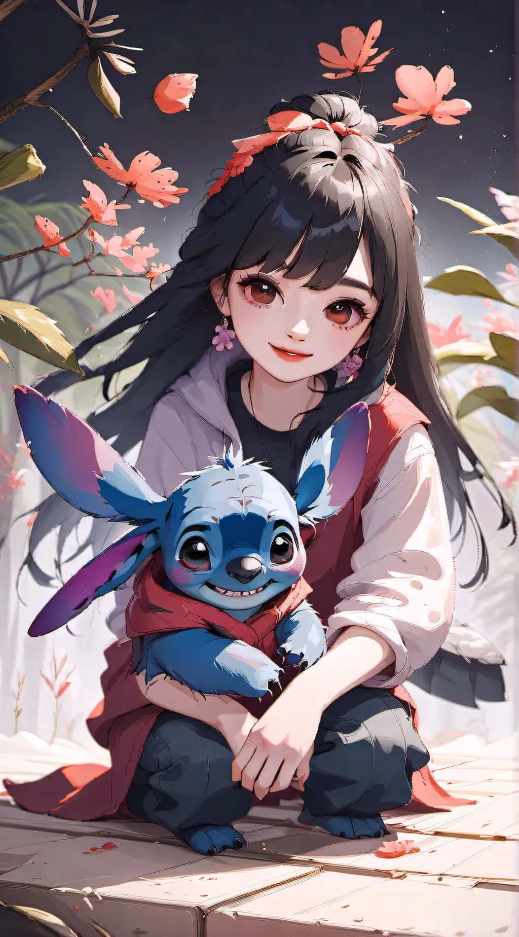 ai character: Stitch background