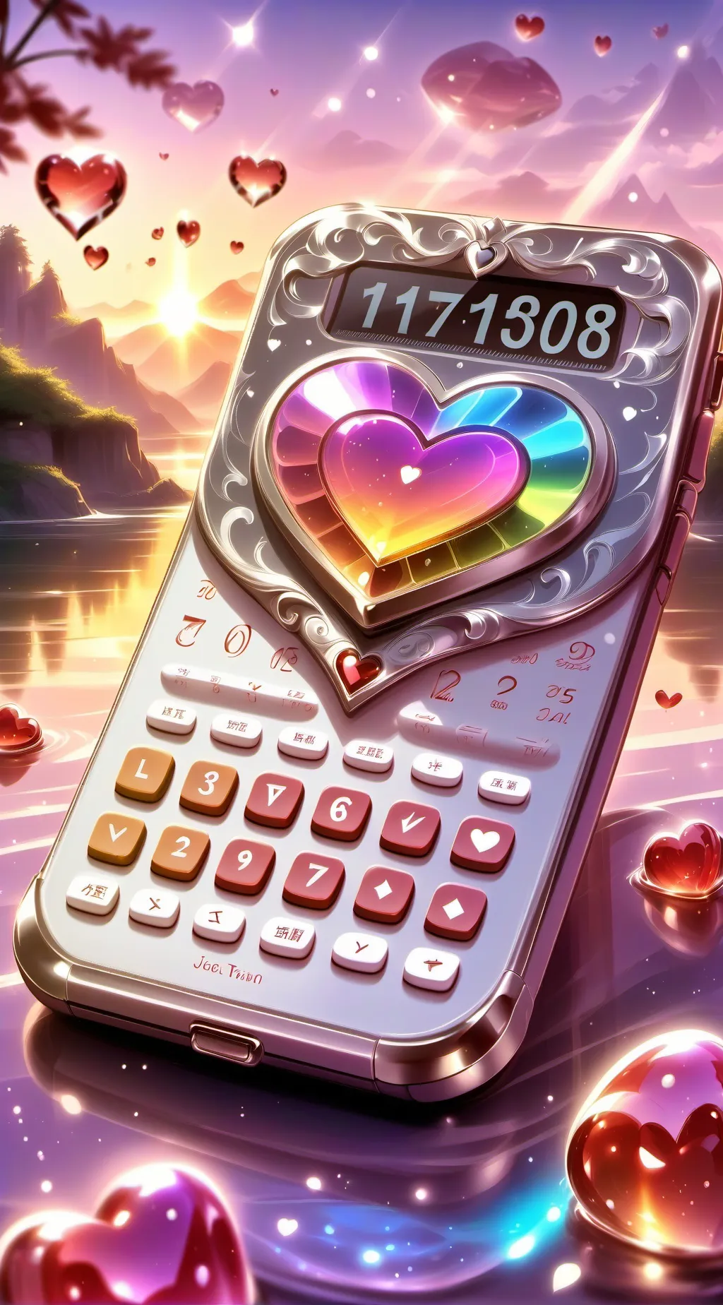 ai character: A LOVE CALCULATOR background