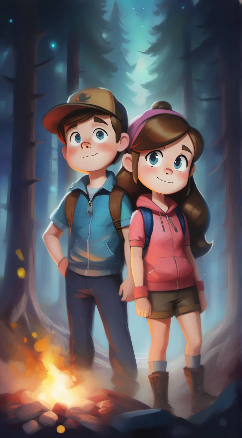 ai character: ¿Gravity Falls? background